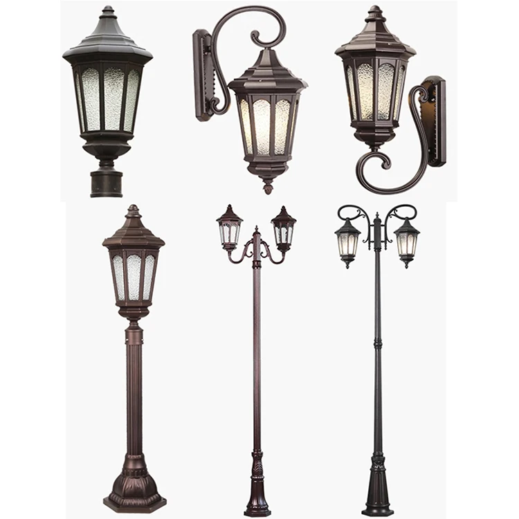 Vintage outdoor waterproof post top pillar light fence light boudary light