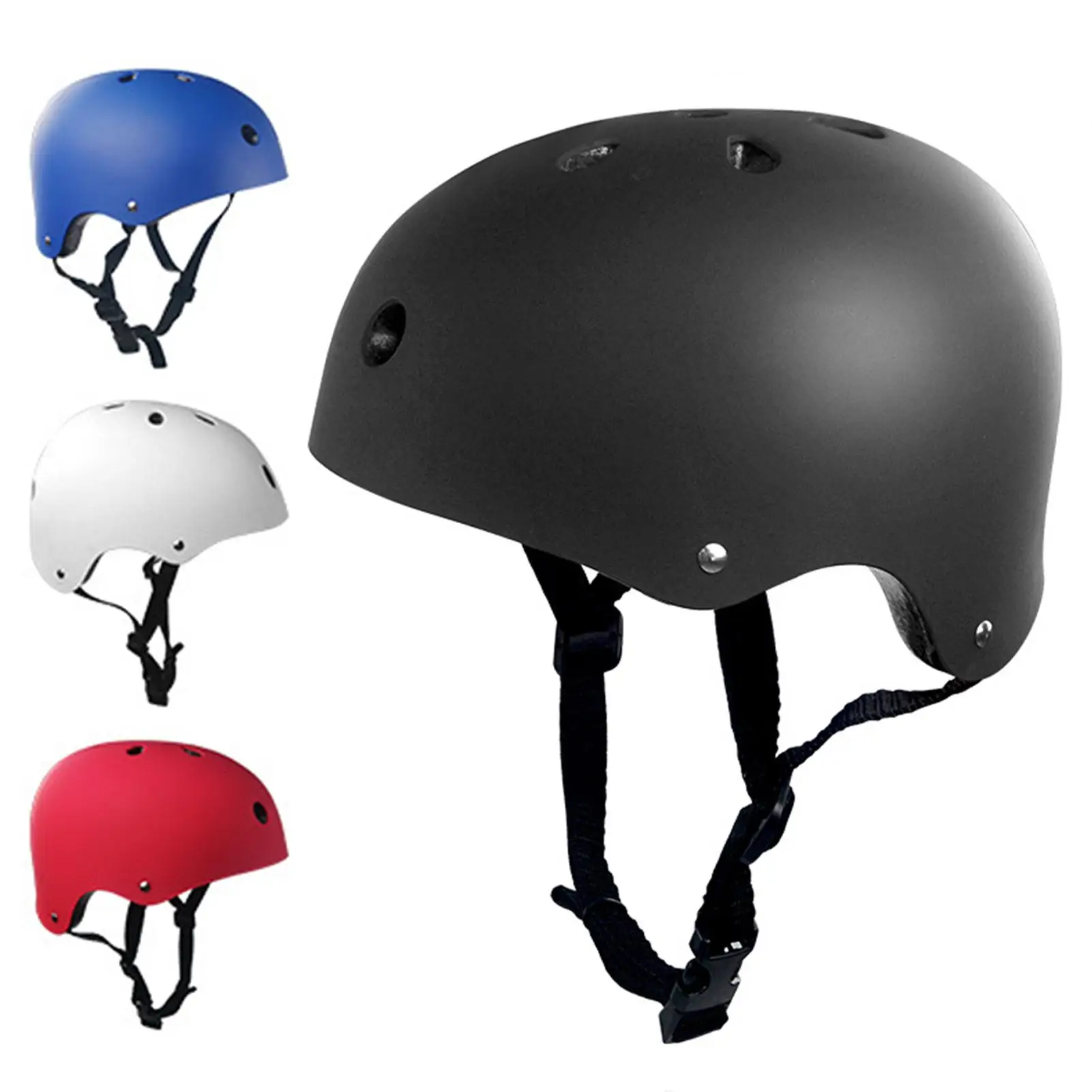 

TY Adult Children Outdoor Impact Resistance Ventilation Helmet For Cycling Rock Climbing Skateboarding Hip-Hop Roller Skating, Black white blue red