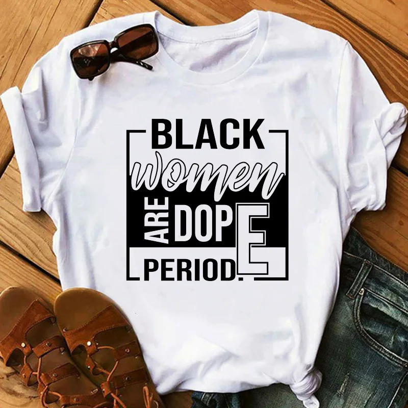 

Afro Girl Africa Women'S Top 100% Cotton Melanin Queen Female T-Shirt Black History Customized T-Shirt, Picture showed