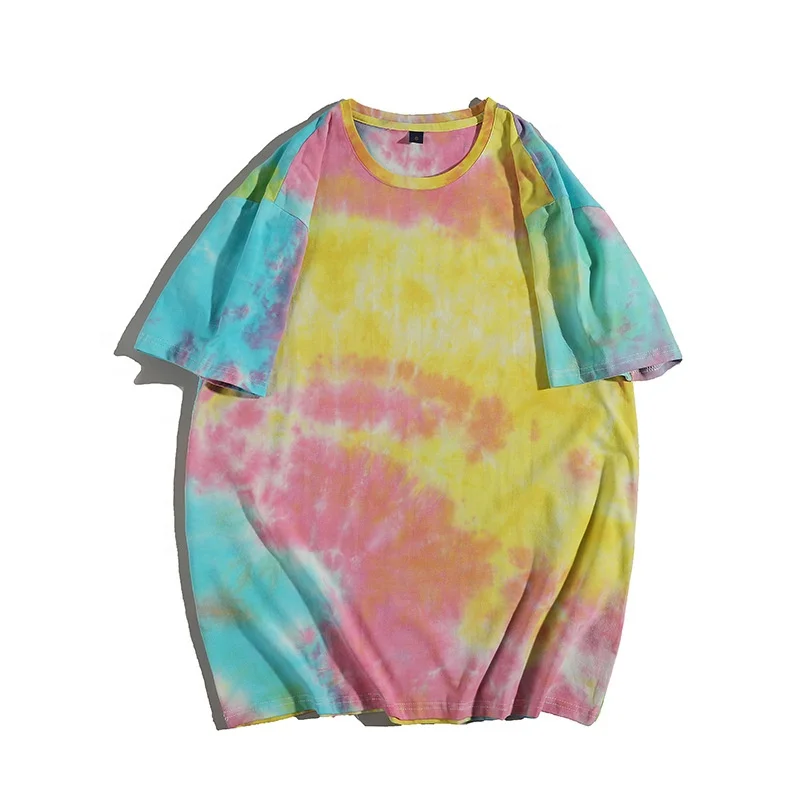 

Mens T Shirts Streetwear Cotton Tops Hip Hop Short-sleeved T-shirt T-shirts Oversized Men Wear Tie-dye T-shirt Summer