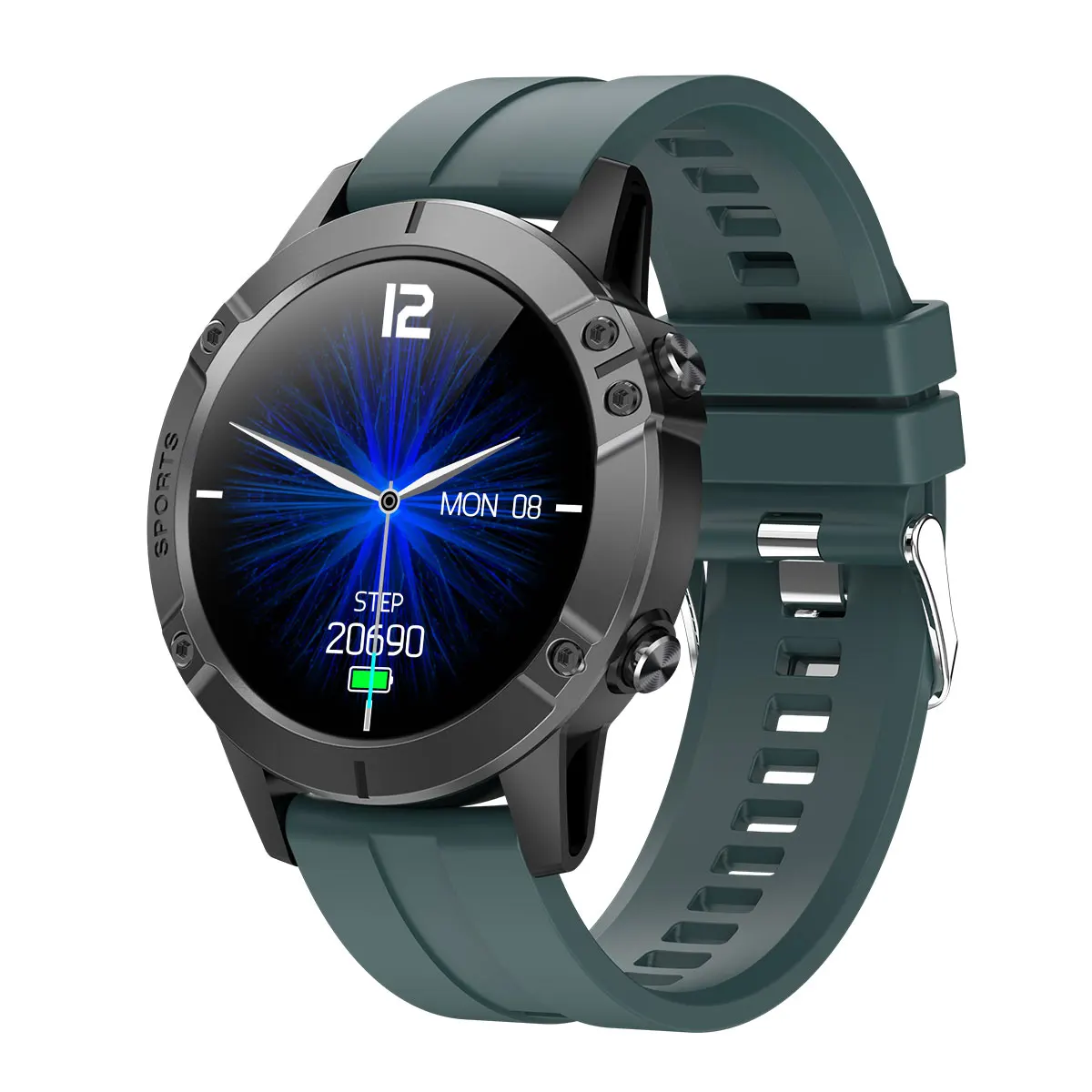 

Fashion Bracelet Android Men Sports Smart Watch Waterproof Blood Pressure Monitor Massage Push Talk OEM Phone Wrist Smart Watch