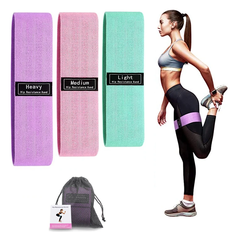 

New Design Custom Logo Long Exercise bande Set Hip Fabric Booty Band Gym Fitness Glute Latex Loop Resistance Bands Wholesale, Pink, purple,green