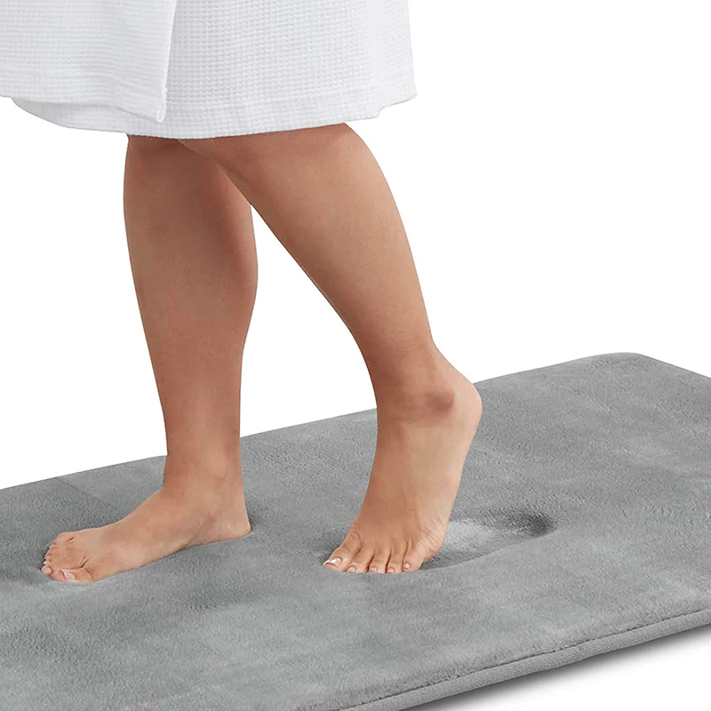 

water absorbent fast drying washable nonslip memory foam toilet rug set