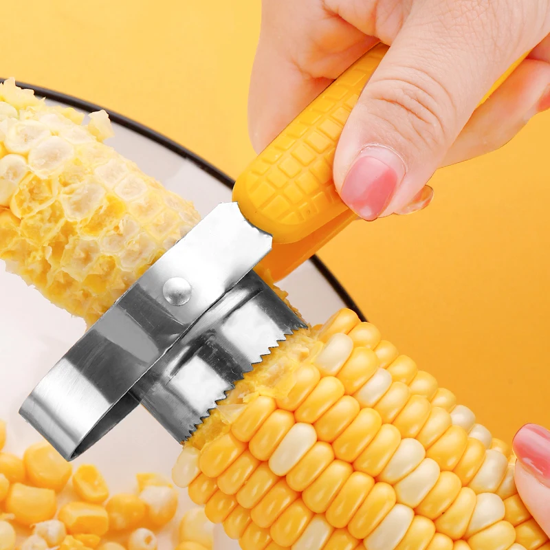 

New Kitchen Gadgets Corn Peeler Cutter Stainless Steel 410 plastic kitchen gadgets