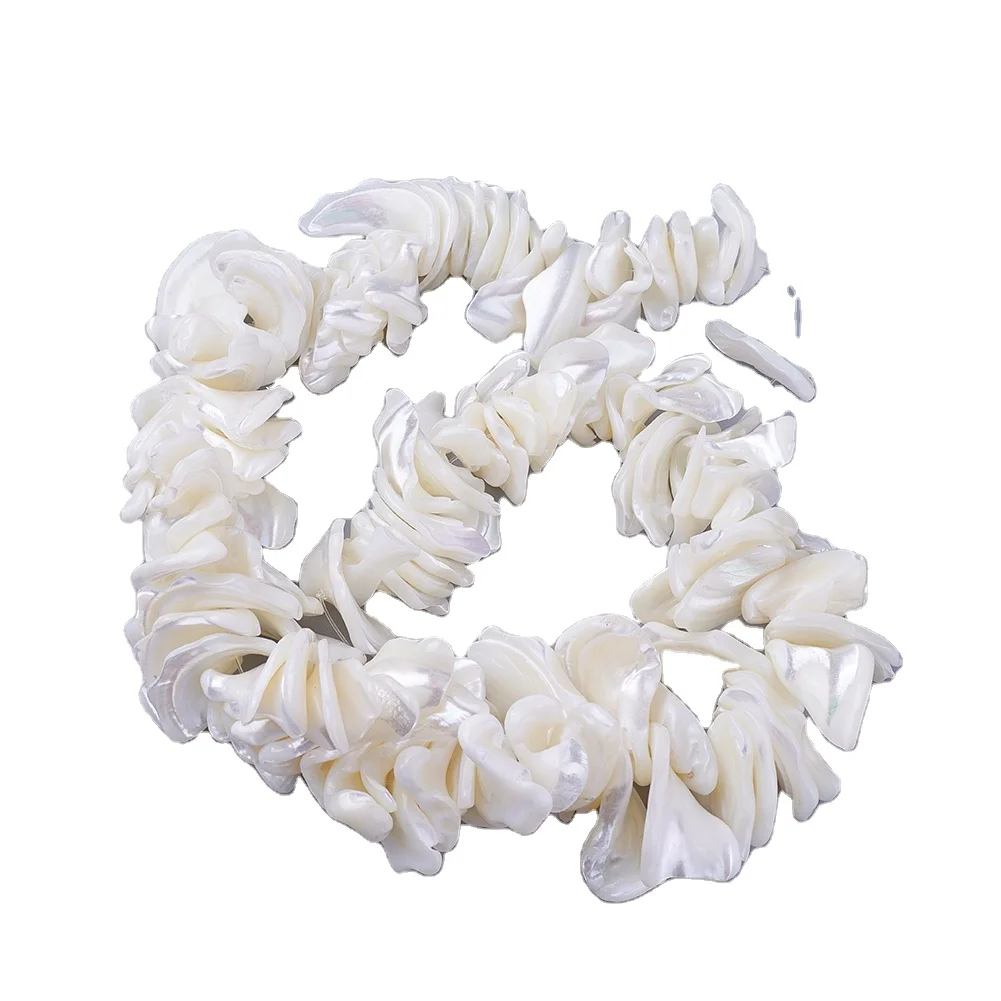 

Pandahall White Color Nuggets Jewelry Accessories Big Shell Beads