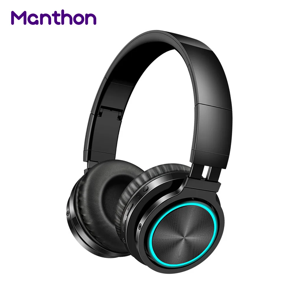 

Hot Selling Foldable BT5.0 RGB LED Wireless Gaming Headset & Headphones With Base Station, Black pink white