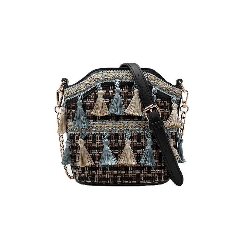 

New design China style Tassel shoulder bag women in daily designer shoulder bag with three colour for ladies