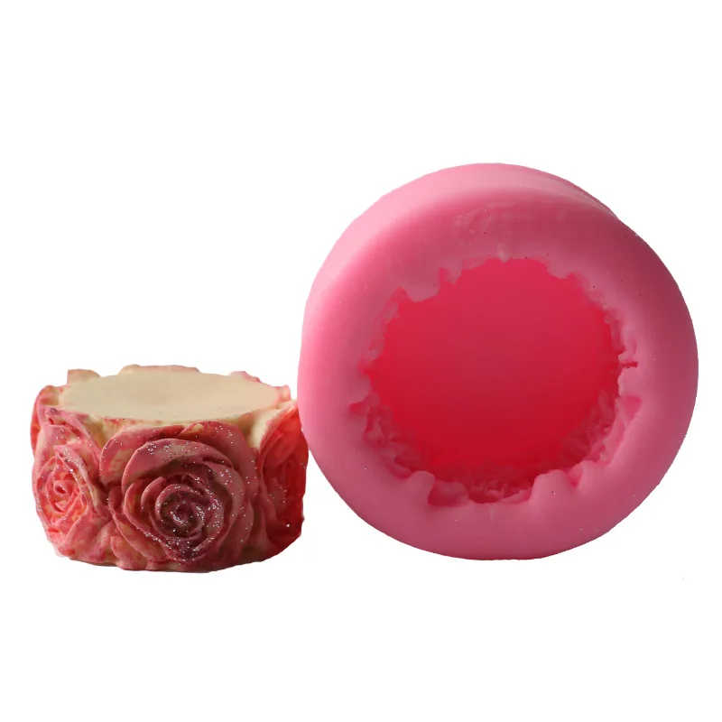 

Stump rose chocolate cake sugar silicone mold candle aromatherapy silicone mold, Pantone color