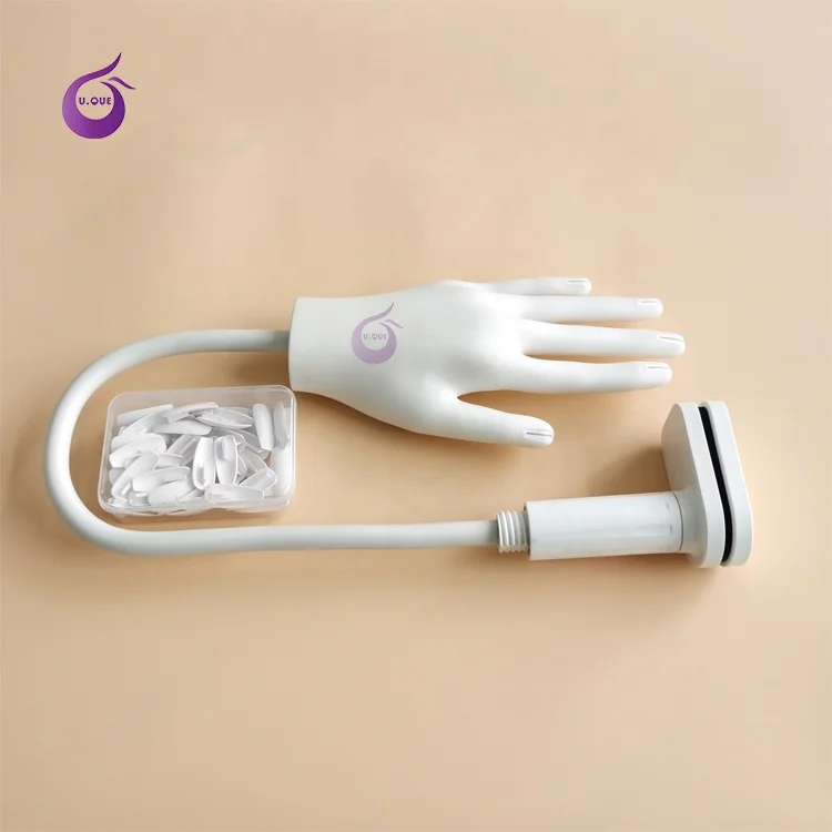 

Realistic Silicone Practice Hand for Nails with Tips, White