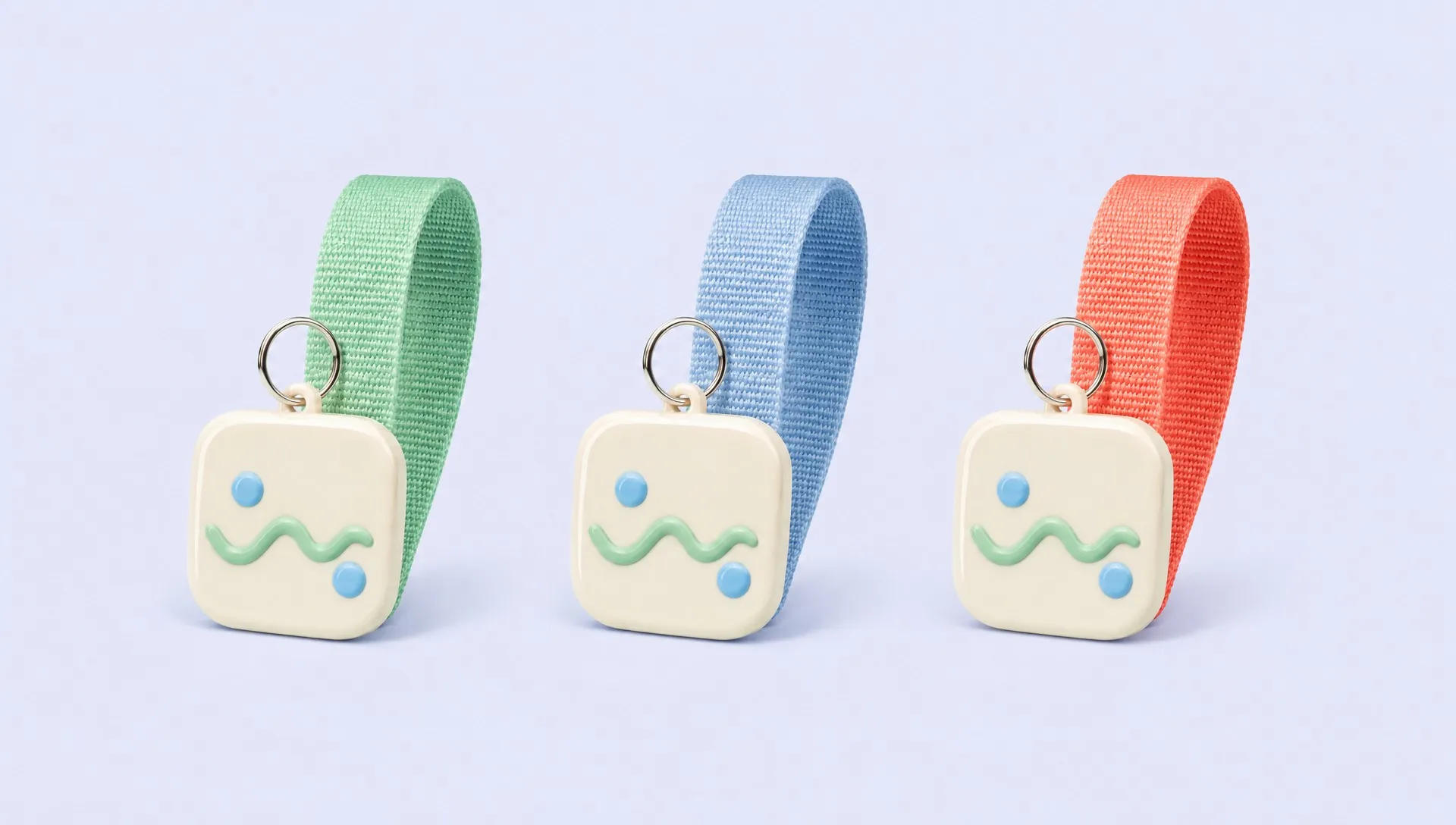 Soft PVC wrist keychain - side profile