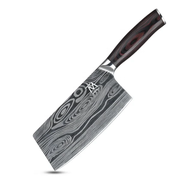 

6.5 Inch Professional Stainless Steel Cleaver Knife Custom Wholesale Pakka Handle Chef Kitchen Knife