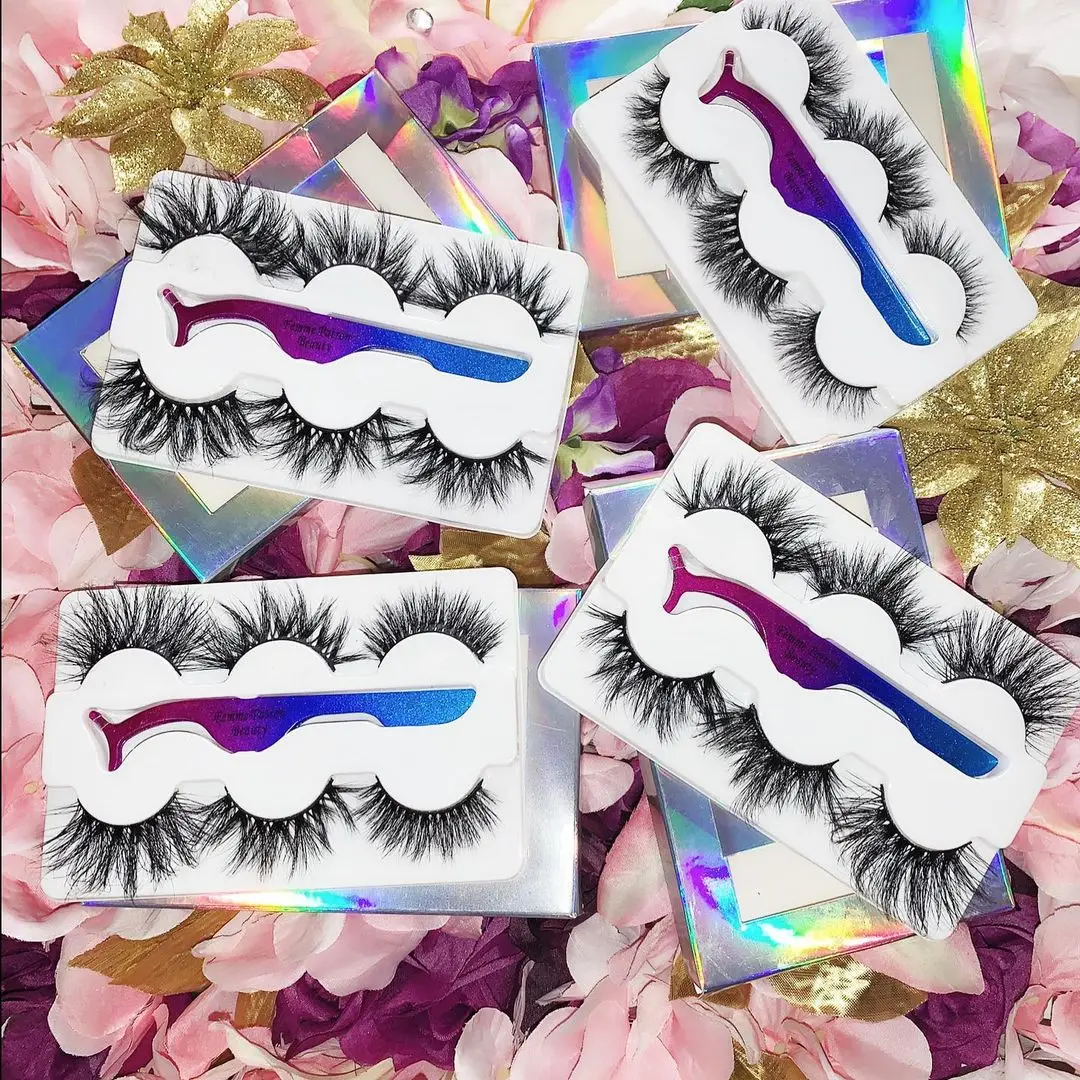 

wholesale mink eyelash 16mm 18mm natural looking mink fluffy lashes best lash bundles wholesale vendors with customized boxes