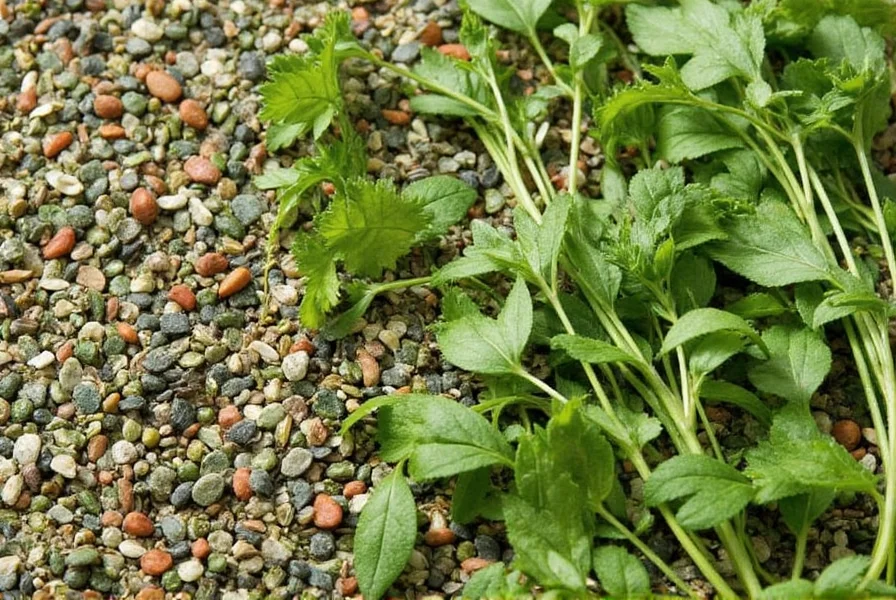 Fresh herbs stored in glasses of water inside refrigerator