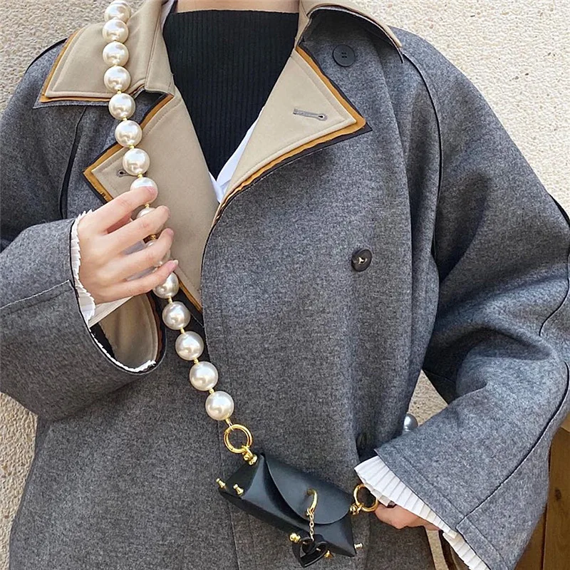 

Handbag Replacement Big Pearls Chain Shoulder Bag Strap DIY Purse Chains Handles New Bag Accessories