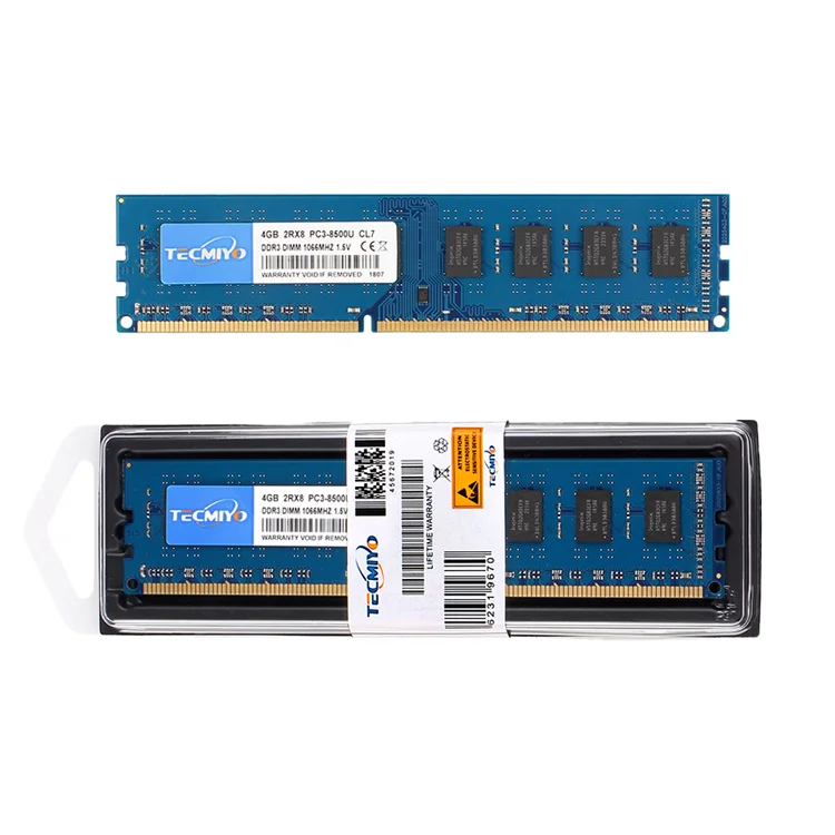

Lifetime Warranty DDR 3 4GB PC3 8500U 1066MHZ non ECC unberffered Blue Desktop Ram Computer Memory