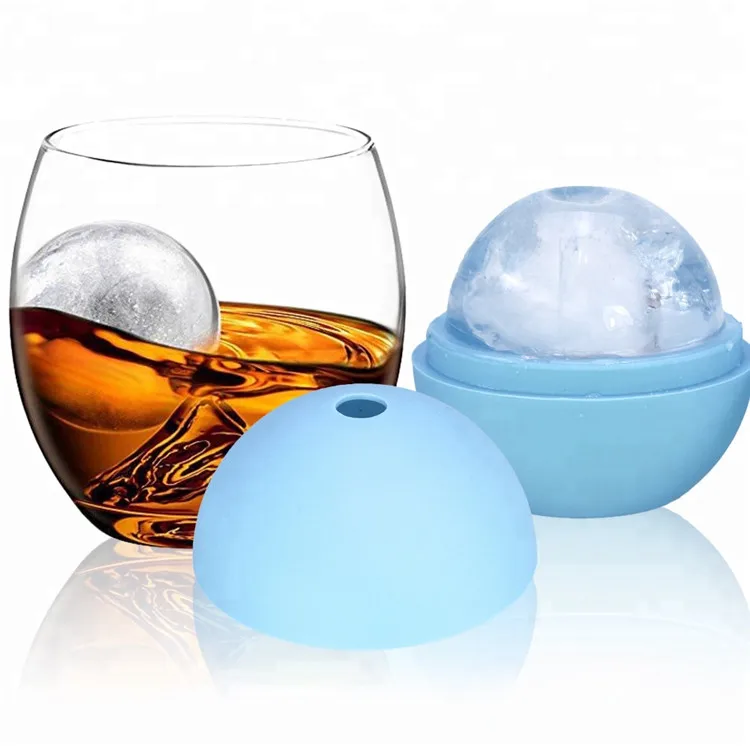 New Design Whisky Ice Ball Maker Silicone Molds Large Sphere Round Ice