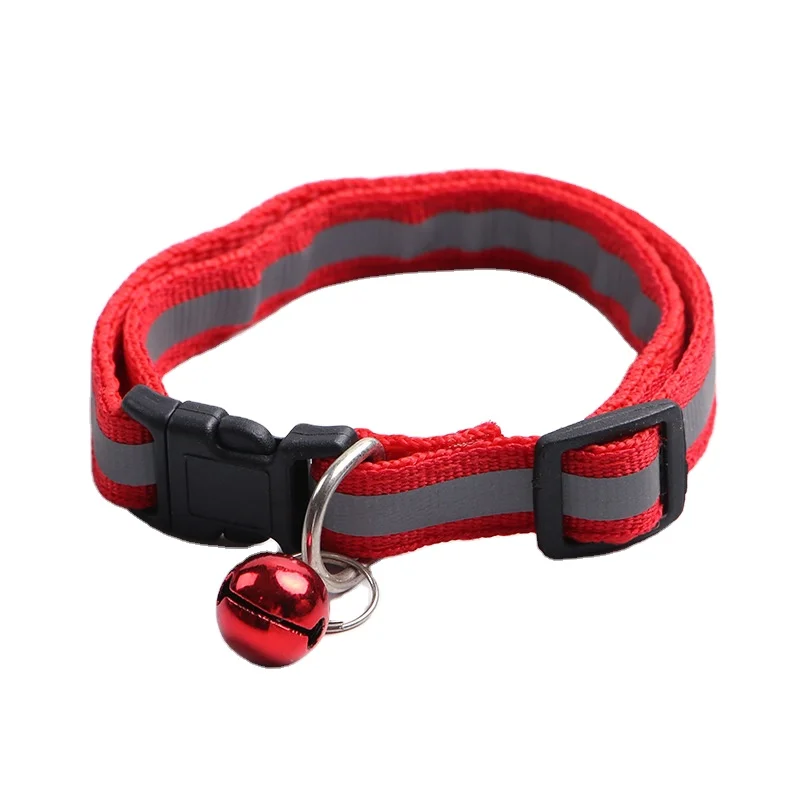 

Factory wholesale reflective collar bell patch cat dog collar spot, Red, yellow, green, blue, black, pink