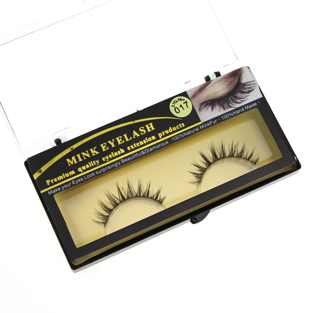 

New nude makeup false eyelashes Soft artificial mink hair false eyelashes Natural cross eyelashes