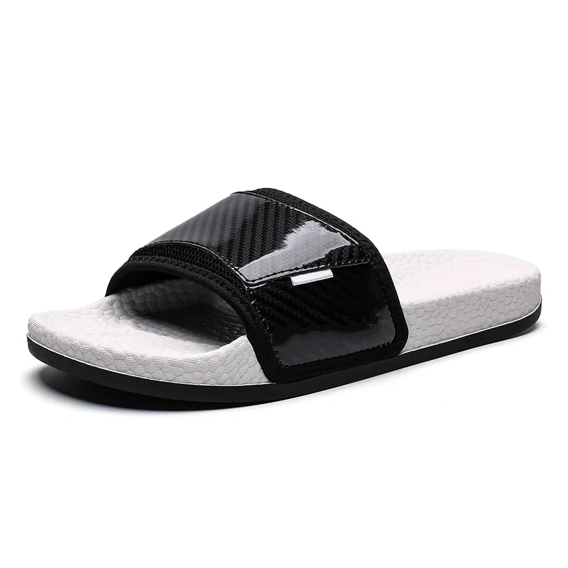 

Fashion Men Summer Slippers Male Outdoor Hard Bottom Slides Slippers, As picture