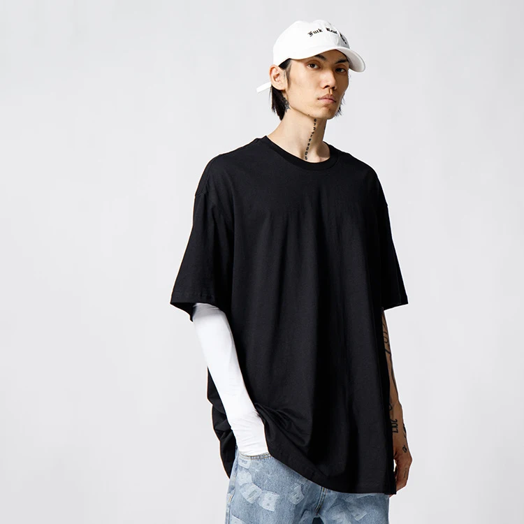 

2021 Heavyweight t shirt Mens Oversized Thick Cotton Fit Heavy T shirt Men Summer t shirts, Customized color