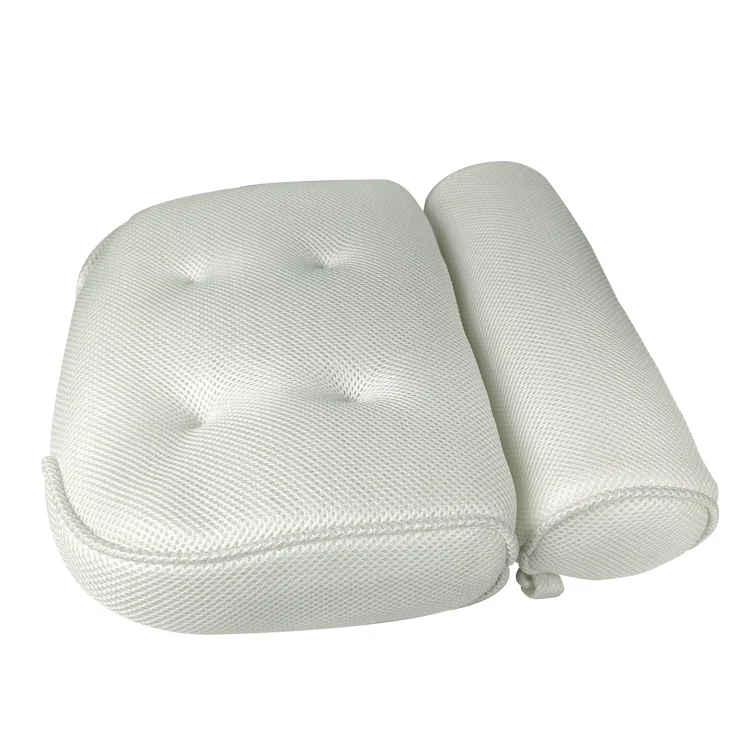 

Waterproof Polyester Spa Bath Pillow For Hot Tub Soft Large Luxury Bath Tub Pillow, White