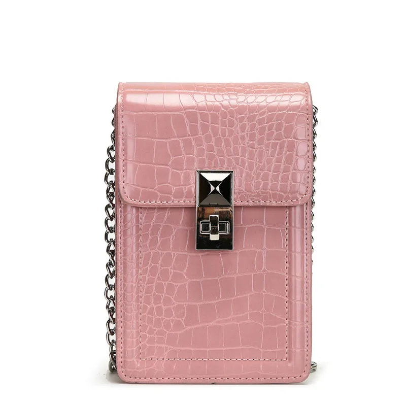 

New Fashion Summer Purse Small Bag Handbag Chain Messenger Bag Women Shoulder Cell Phone Bag, Black,white,pink