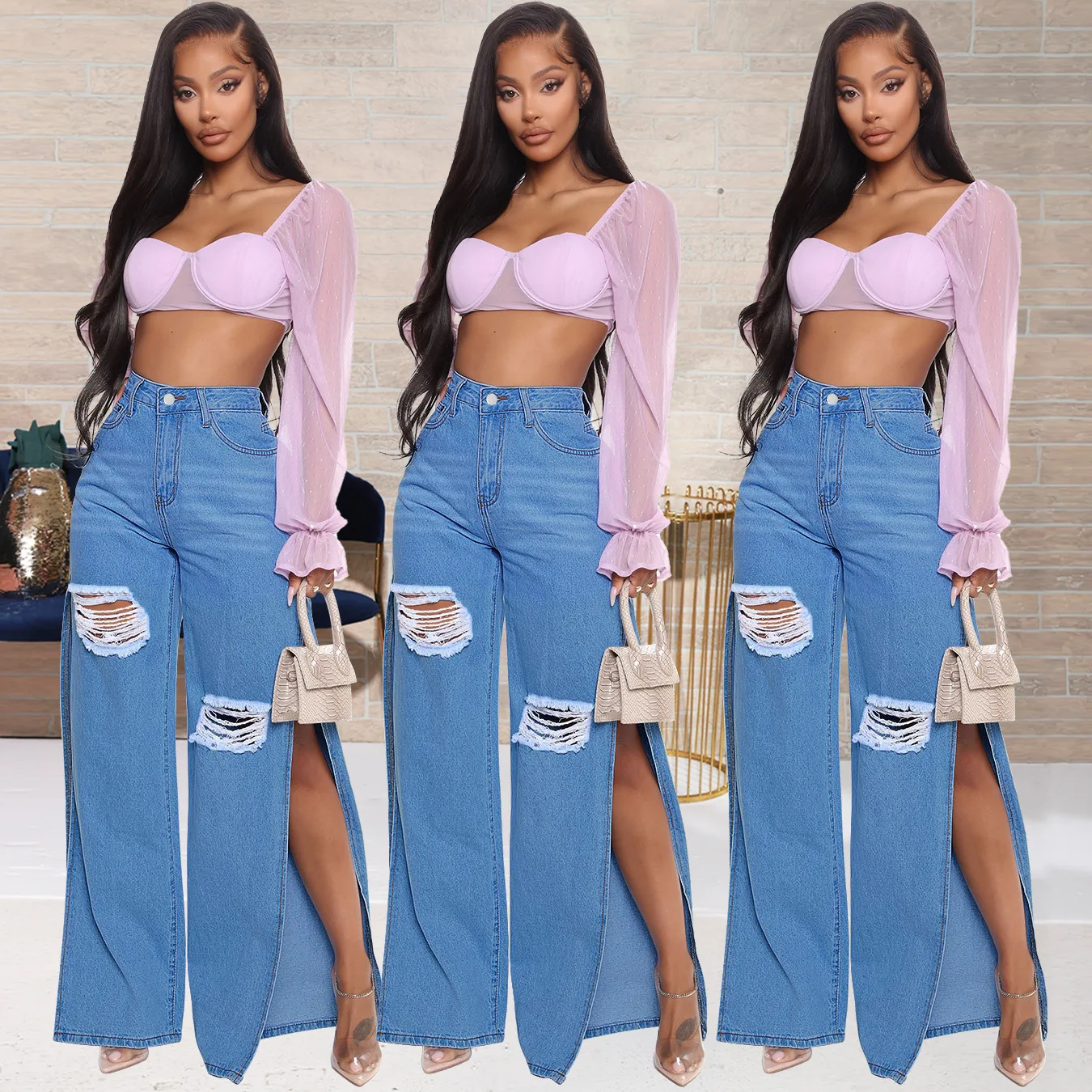

2022 Factory supply attractive price women's long women pants trousers and jeans