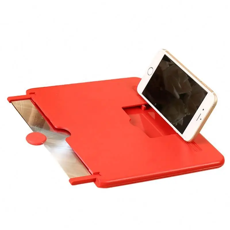 

Mobile phone magnifier REK branded phone screen magnifier cardboard tv, Red, black, white