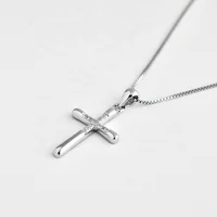 

Wholesale gold plated jewelry 18k nickel free sterling silver 925 jesus cross necklace