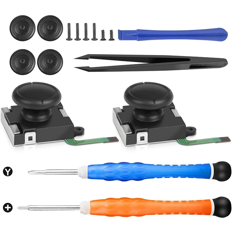 

Game accessories with screwdriver, tweezers complete set of joystick repair part for Nintendo Switch Joystick 3D Joy Controller