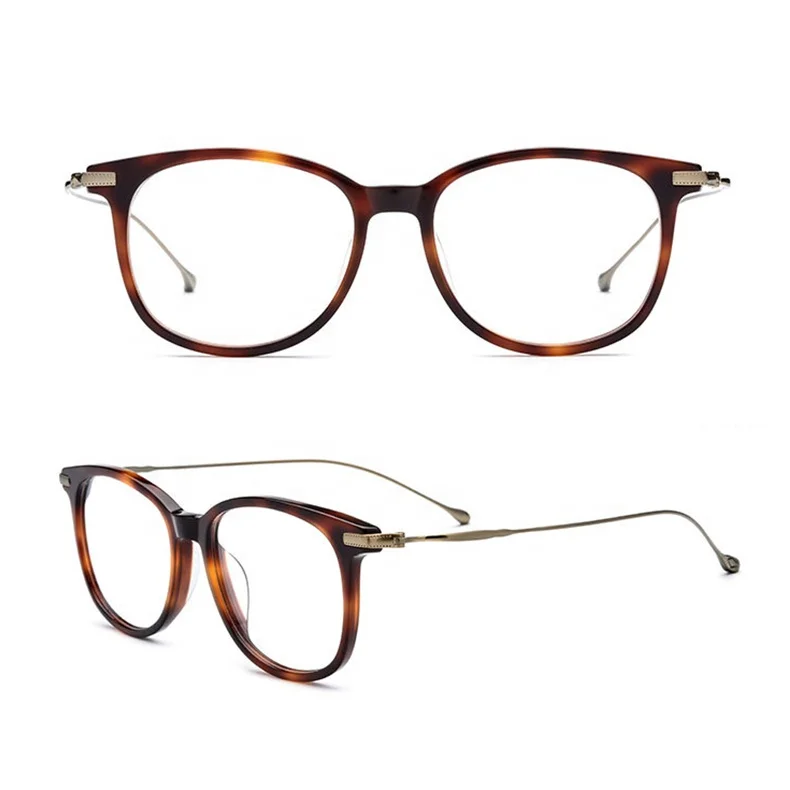 

SZBR 1854 Acetate titanium glasses retro optical frame eye glass frames unisex