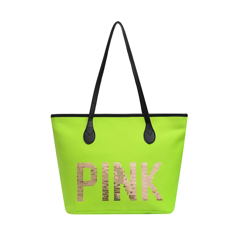 

Customizable logo new style fashion wholesale pink travel tote bag for women girls duffle single shoulder bag travel hand bag, Customized color