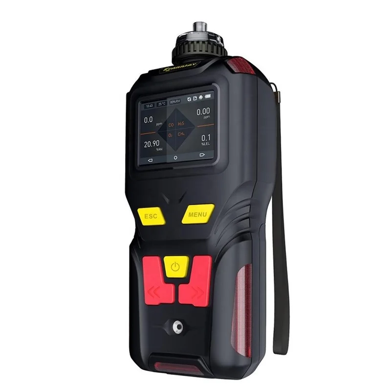 
High Precision CO H2S O2 Ex(LEL CH4) 4 gas detector pump type multi gas detector meter toxic and harmful gas sensor 