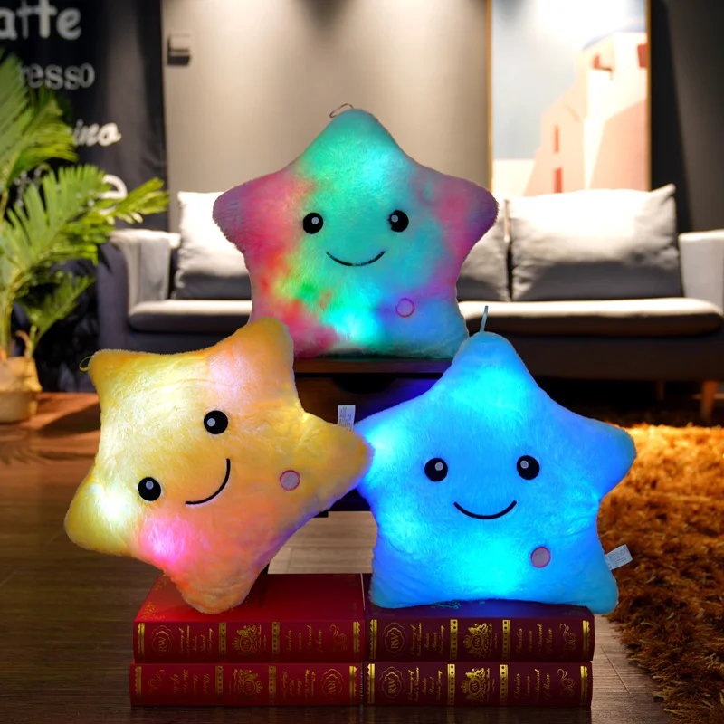 

Luminous Pillow Star Cushion Colorful Glowing Pillow Plush Doll Led Soft Toy Glow Lighting Led Star Pillow