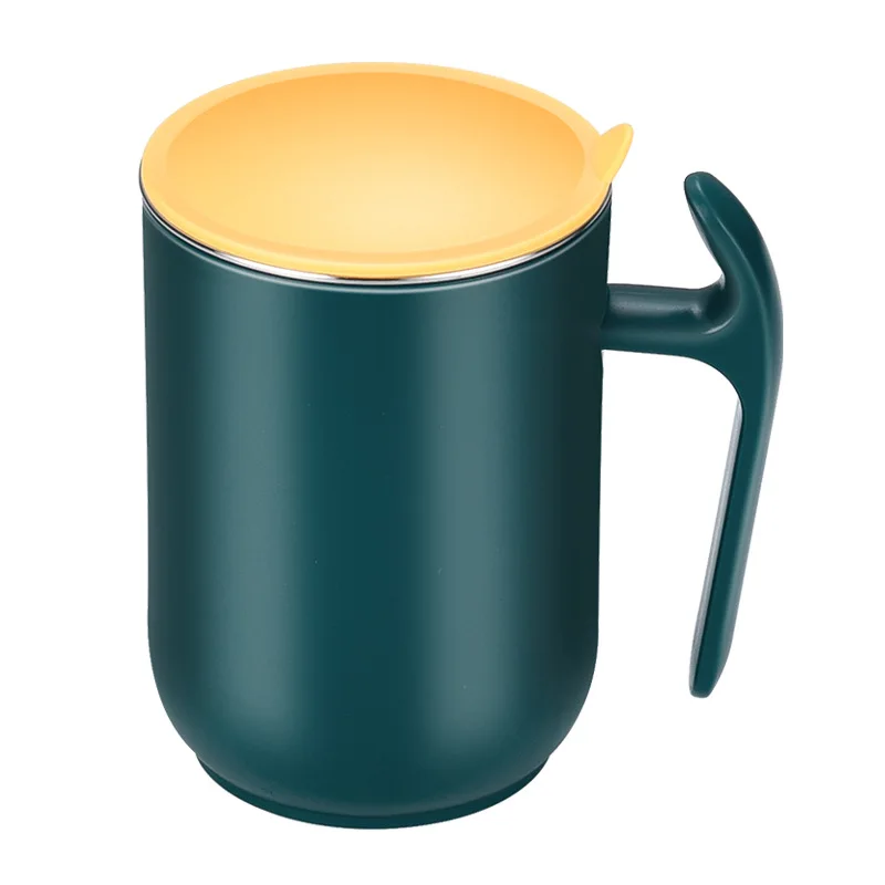 

Doyoung Custom Logo 550ml Detachable Reusable Matte Double Wall Stainless Steel Travel Coffee Mug Cup with Lid and Handle, Blackish green,sky blue,pink,red