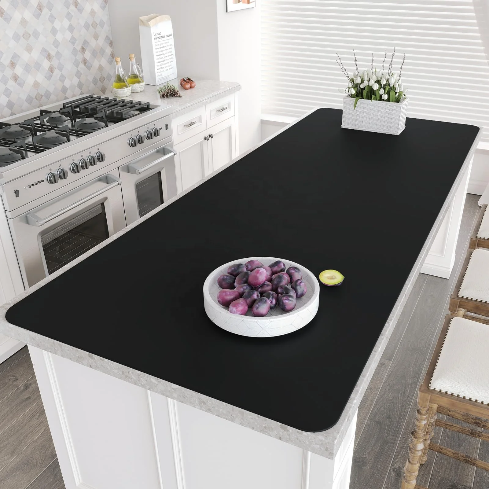 100% Food Grade Silicone Non-slip Heat Resistant MatFDA Reusable Large Silicone Kitchen Dining Table MatCustomized Any Size