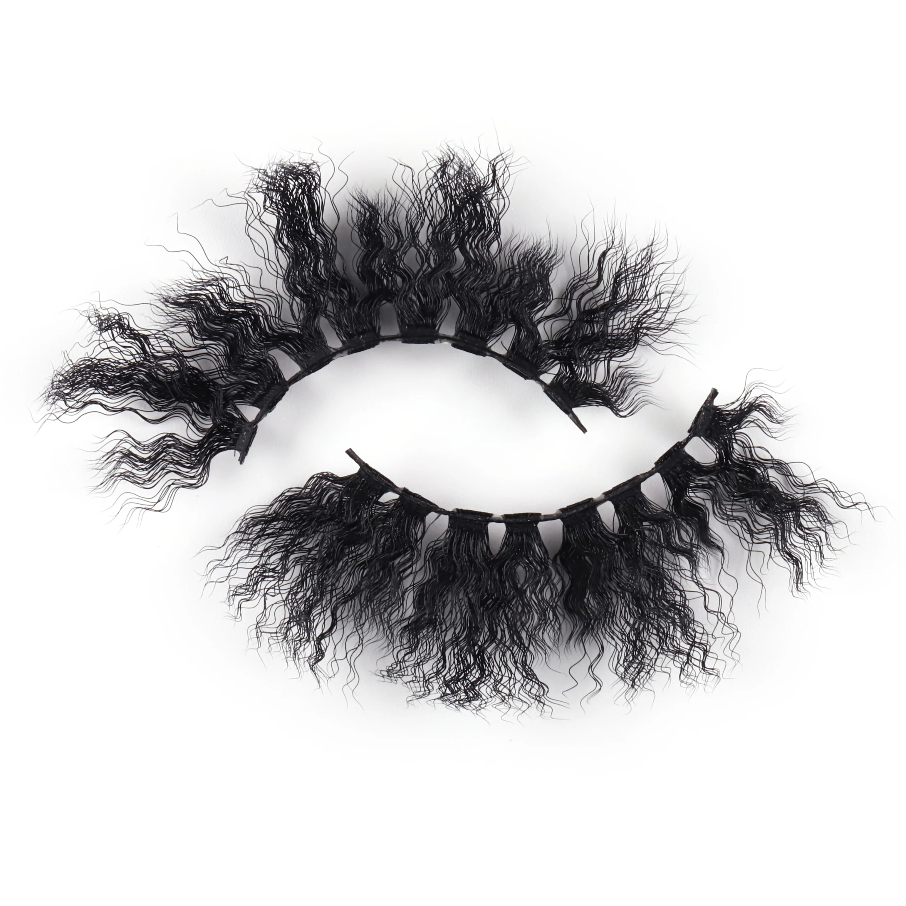 

New fashion black curly lashes dramatic styles 25mm 3d Mink lashes