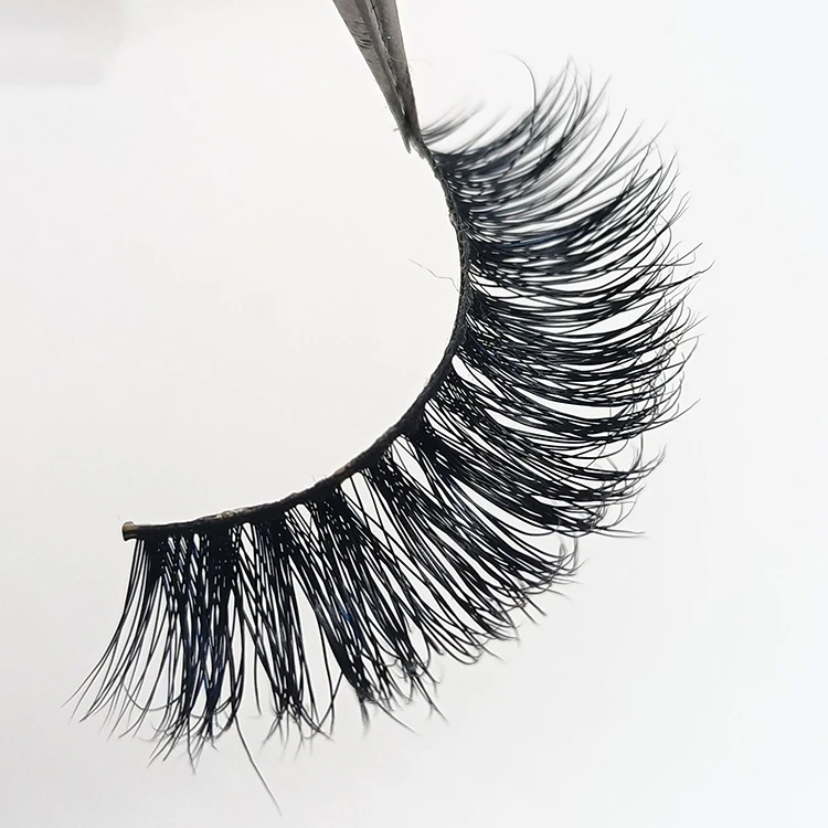 

Private Label Faux Mink Eyelash Pre Made Russian Volume Wholesale Eyelashes Thick Full Strip Lashes with custom box, Natural black