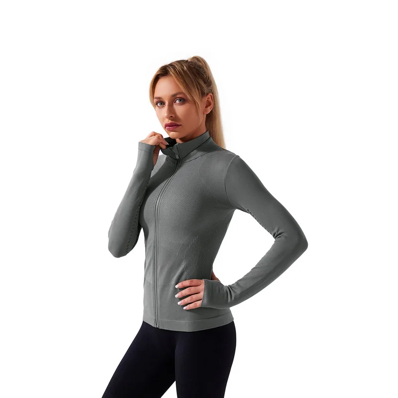 

Custom Plain Street Style Sport Jacket Women Designer Plus Sizes Casual Jacket Yoga Compress Tank Top, As picture