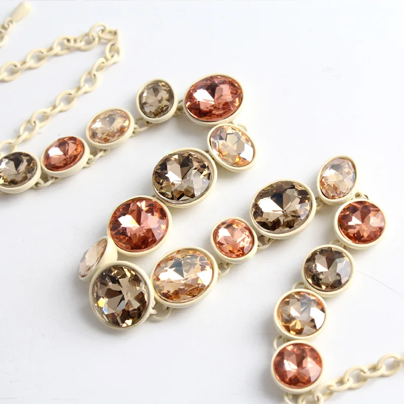 

Woman Jewelry Rhinestone Necklace, Colorful