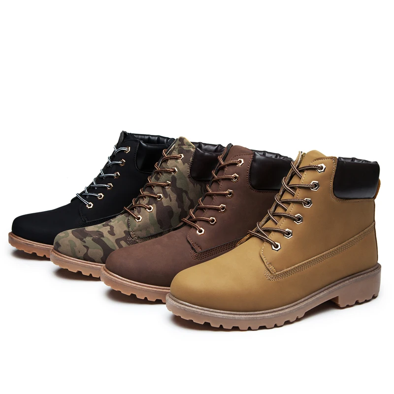 

autumn and winter Artificial leather roman boots for men outside work shoes casual ankle boots