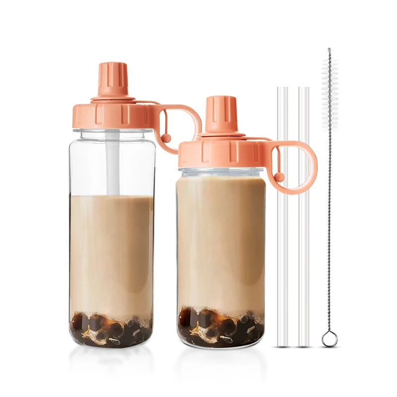 

Custom Everich Milk Tea Water Bottle Tumbler Reusable plastic Bpa Free Tea Cups with straw