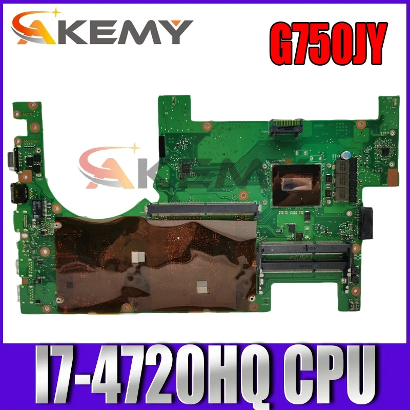 

G750JY Onboard I7-4720HQ CPU mainboard For ASUS G750JZ G750JY G750J laptop motherboard 60NB04K0 100% Tested free shipping