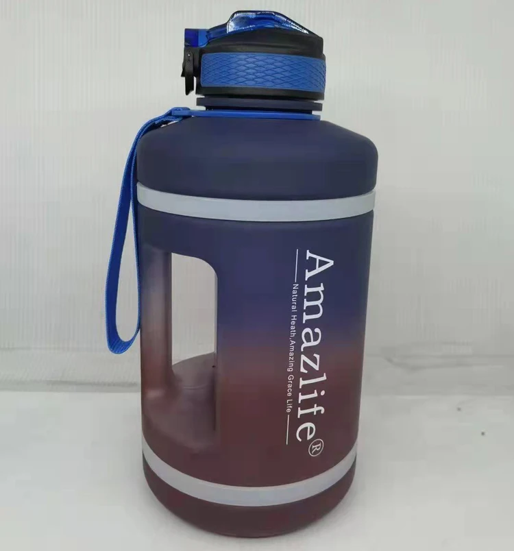 

matt body plastic bpa free water bottle 2.2L waterjug 3.78L gallon water jug with handle, Customized color
