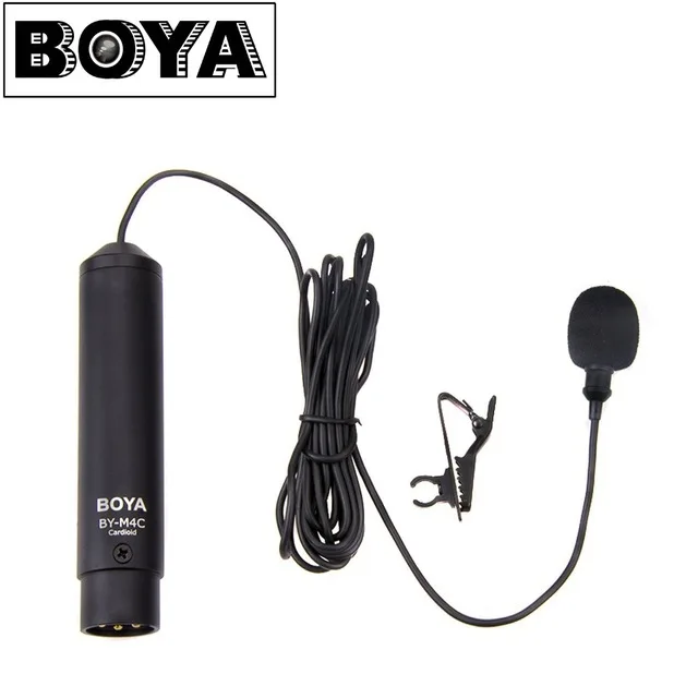 

BOYA BY-M4C Professional Clip-On Cardioid XLR Lavalier Microphone for Camcorders Zoom Audio Recorders