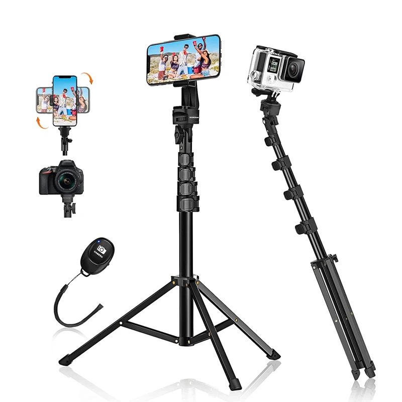 

63'' Vlog Live Streaming Makeup Photography Ring Light Tripod DSLR Camera Tripod Multi Function Selfie Stick