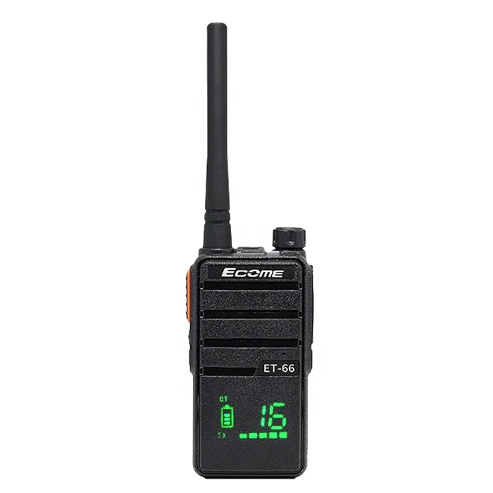 

mini uhf LED display long distance internet radios walkie talkie ET-66, Black walkie talkie phone