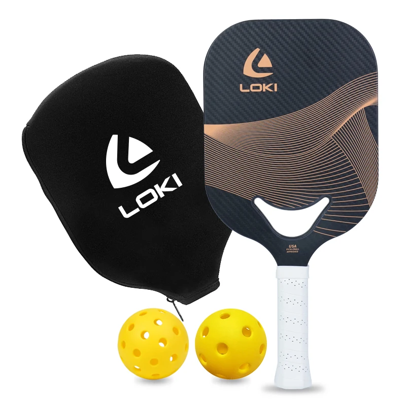 

Loki Newly upgraded 3k+T700 pro paddle pickleball high quality carbon fiber thermoformed pickleball paddle