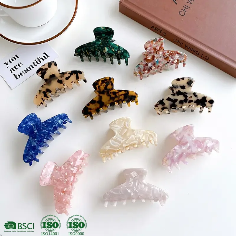 

beautiful girl fancy hair claw clips acetate hair claw clip hair accessories claw clips