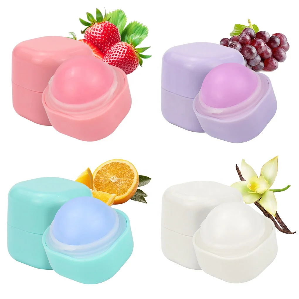 

Free sample vegan organic lip balm private label clear lip balm, 4 colors